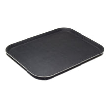18″ × 14″ Black Rectangular Grip Serving Tray