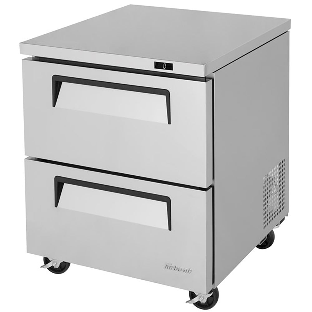 Turbo Air Super Deluxe Undercounter Freezer, 1 Section, 2 Drawer, 27"W