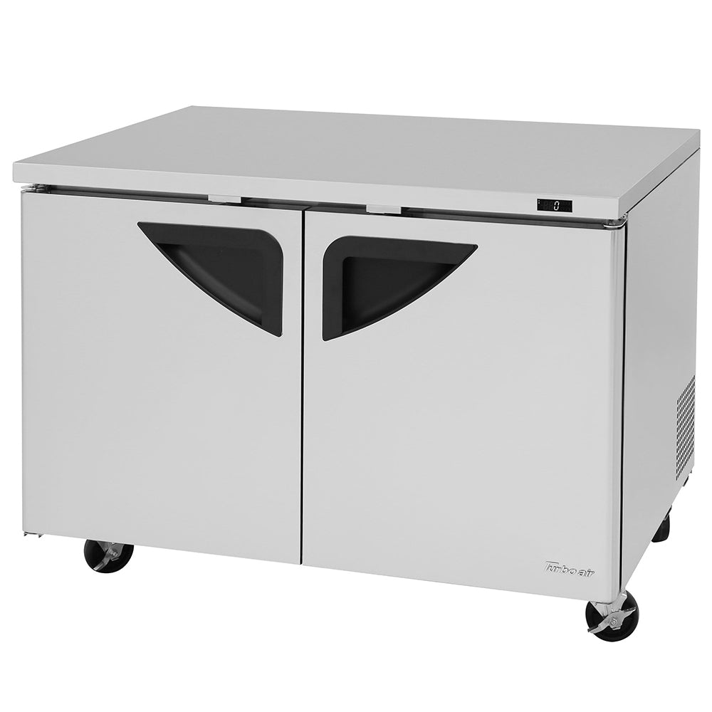Turbo Air Super Deluxe Undercounter Freezer, 2 Section, 2 Door, 48"W