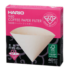 HARIO V60 Paper Coffee Filter 40 sheets 01, Natural