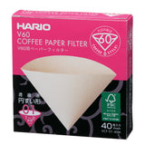 HARIO V60 Paper Coffee Filter 40 sheets 01, Natural