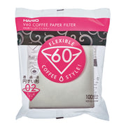 HARIO V60 Paper Coffee Filter 100 sheets 02, White