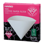 HARIO V60 Paper Coffee Filter 40 sheets 02, White