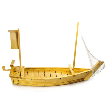 Wooden Sushi Boat w/Net 47.25"
