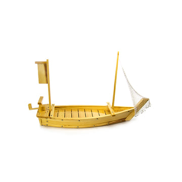 Wooden Sushi Boat w/Net 25-1/2"
