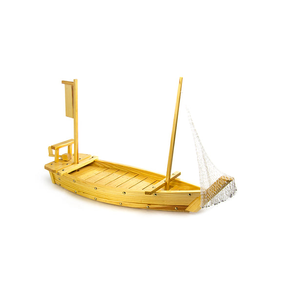 Wooden Sushi Boat w/Net 25-1/2