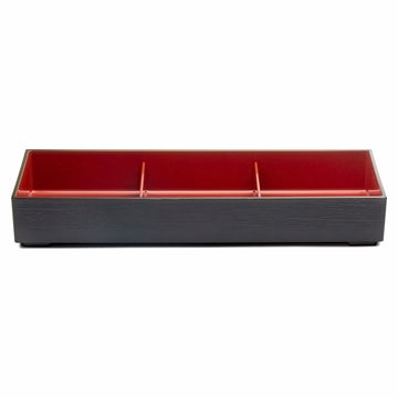 Lacquer Lunch Box 3-Section 14-1/4"x4-7/8"
