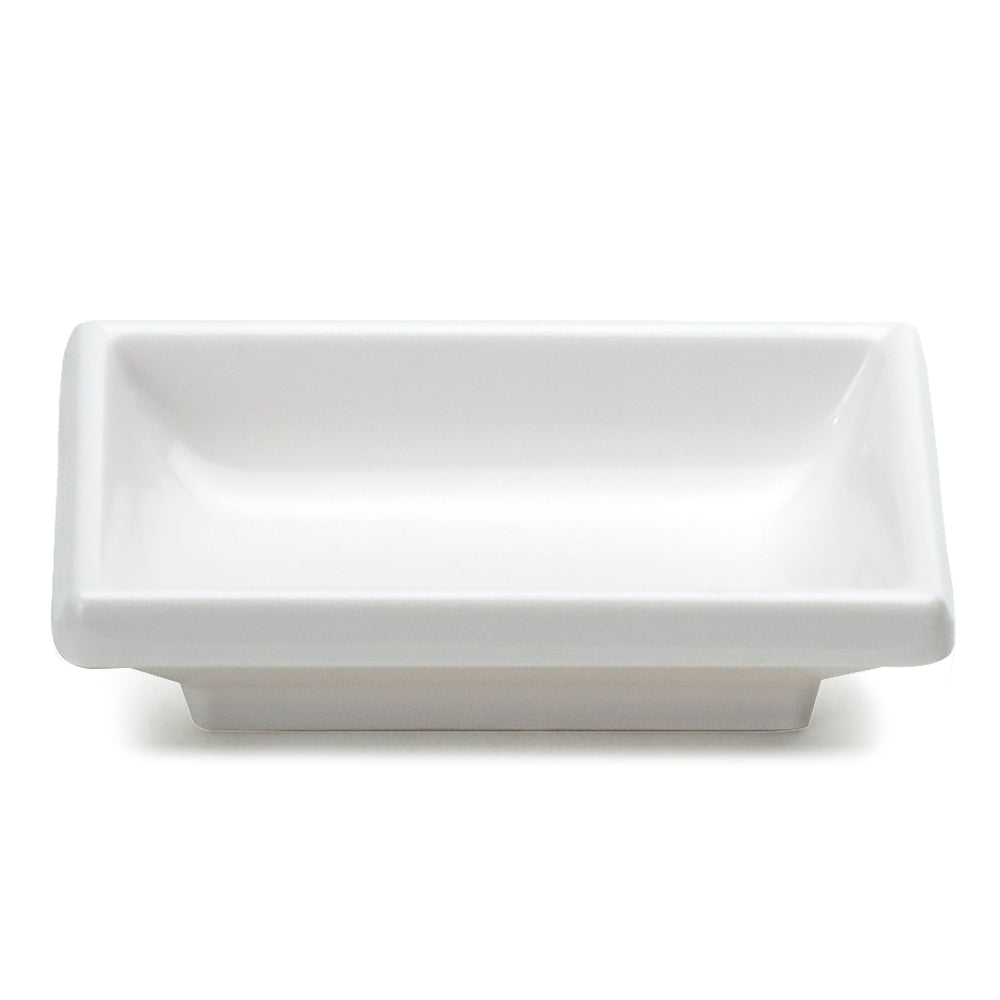Melamine Rectangular Sauce Dish 3.75"x2.75", White