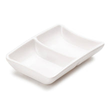 4½″ White Melamine Twin Sauce Dish