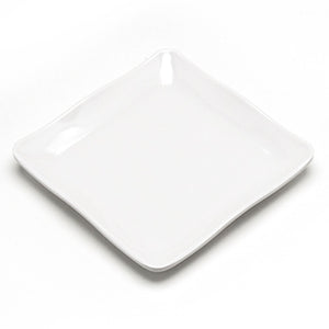 Melamine Square Plate Lg 6", White