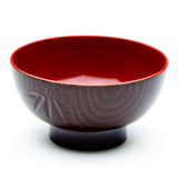 Lacquer Miso Soup Bowl, Brown/Red