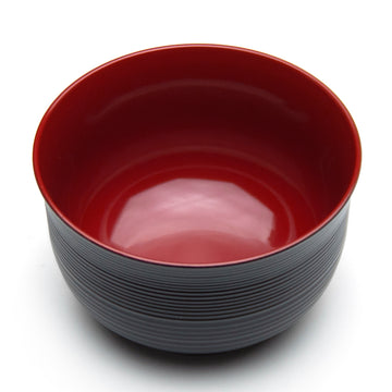 Lacquer Miso Soup Bowl , Red