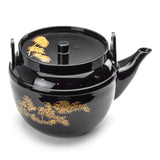 Black Melamine Teapot 54 Fl Oz, Black