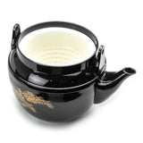 Black Melamine Teapot 54 Fl Oz, Black