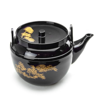 Black Melamine Teapot 38 Fl Oz, Black