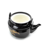 Black Melamine Teapot 22 Fl Oz, Black