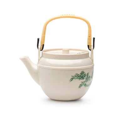 Melamine Teapot 38 Fl Oz, Beige/Green