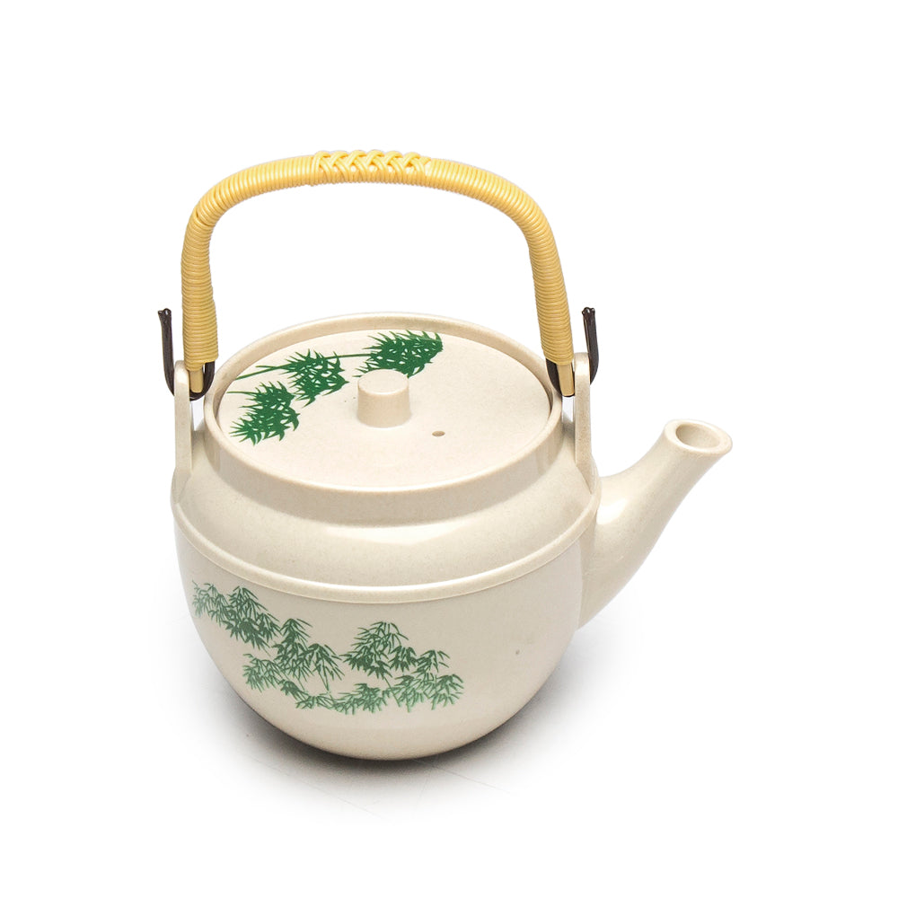 Melamine Teapot 22 Fl Oz, Beige/Green