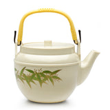 Melamine Teapot 54 Fl Oz, Beige/Green