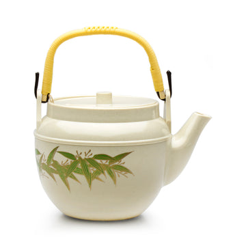 Melamine Teapot 38 Fl Oz, Beige/Green