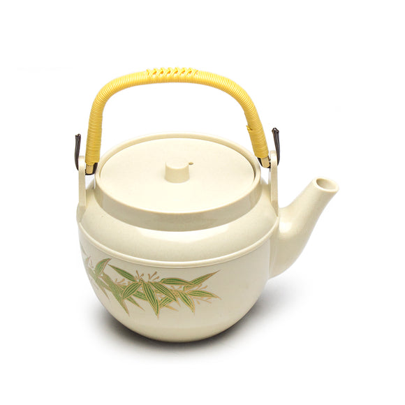 Melamine Teapot 22 Fl Oz, Beige/Green