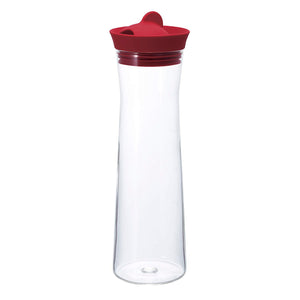 HARIO Glass Water Pitcher 1000ml, Red