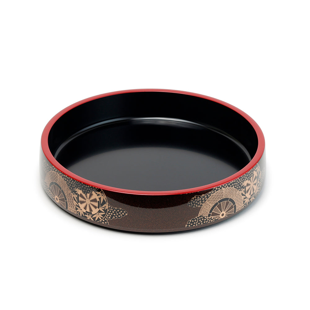 Lacquer Sushi Oke 12"D, Black
