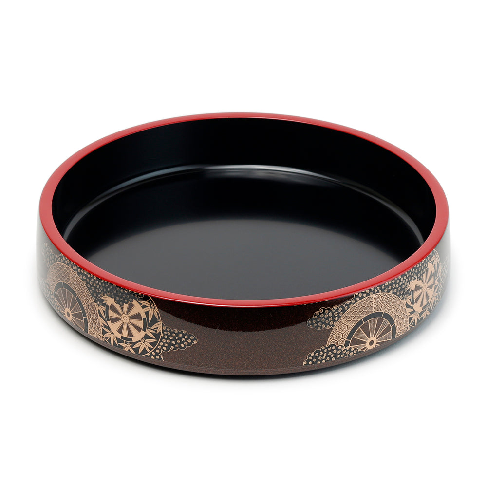 Lacquer Sushi Oke 15-1/2"D, Black