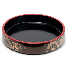 Lacquer Sushi Oke 18-1/4"D x 3-1/8"H, Brown