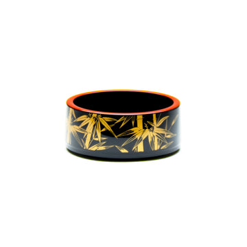 Lacquer Sushi Oke 6-3/8"D 2-5/8"H, Black