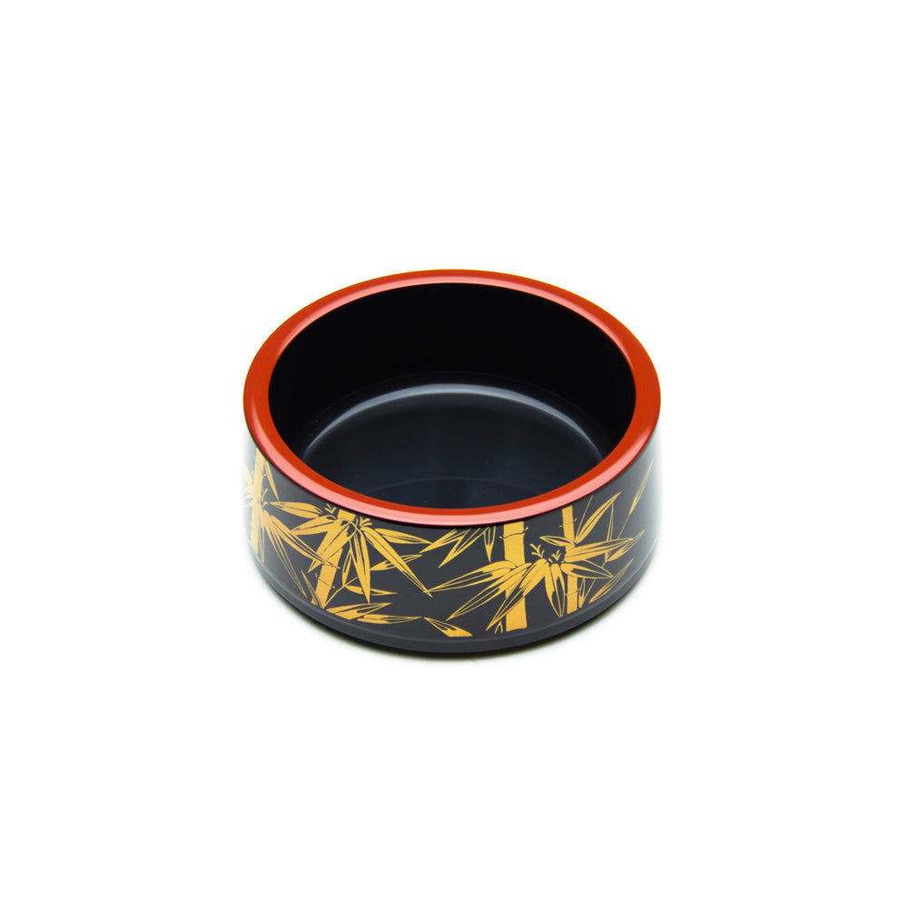 Lacquer Sushi Oke 6-3/8"D 2-5/8"H, Black
