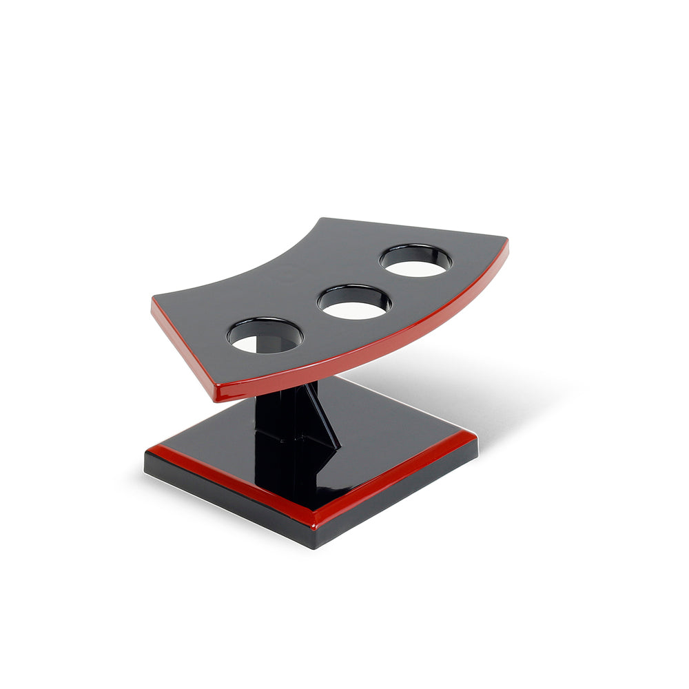 Lacquered Handroll Stand For 3 pcs, Black