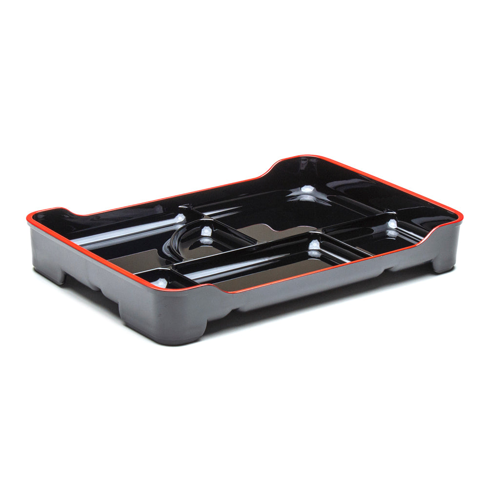 Lacquer Lunch Tray With Divider, Black