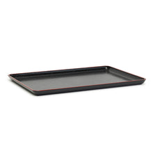 15½″ × 11¼″ Black & Red Rectangular Lacquer Tray