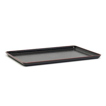 Lacquer Rectangular Tray 15.5"x11.25", Black