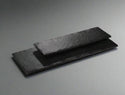 12 3/16 × 3⅞ in Matte Black Melamine Slate-Style Platter
