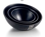 Melamine Rice Bowl 6-5/8”D Skewed Bowl, Matte Black