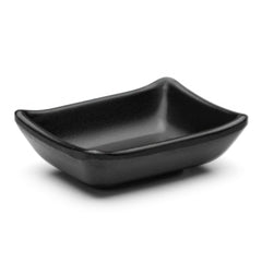 Melamine Rectangular Sauce Dish 3-3/8", Matte Black