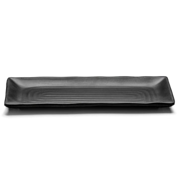 Melamine Rectangular Plate 13", Matte Black