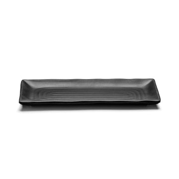 Melamine Rectangular Plate 10-1/2”, Matte Black