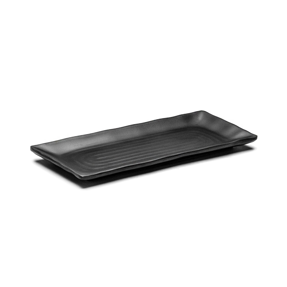Melamine Rectangular Plate 10-1/2”, Matte Black