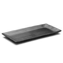 12 × 5⅜ in Matte Black Melamine Rectangular Platter