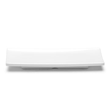 Melamine Rectangular Plate 9-1/4", Shiny White