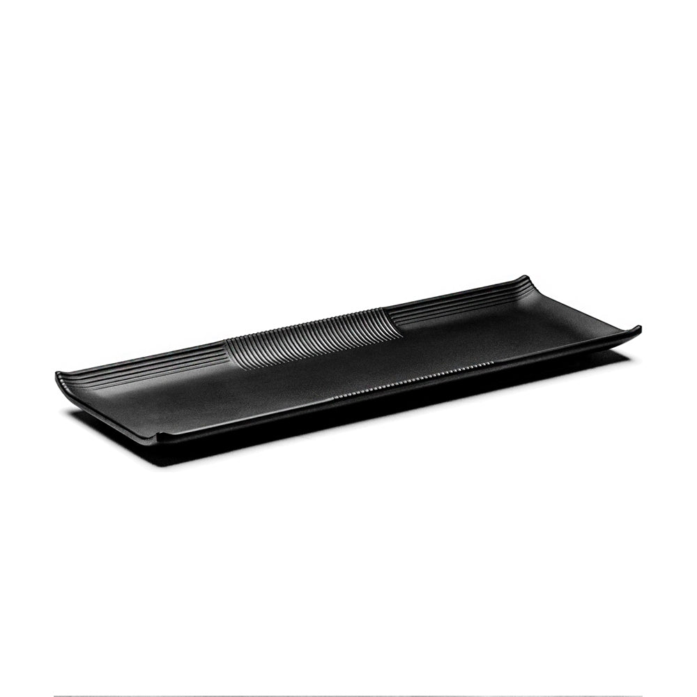 Melamine Rectangular Platter 13”, Matte Black