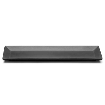 Melamine Rectangular Platter 12-1/8", Matte Black