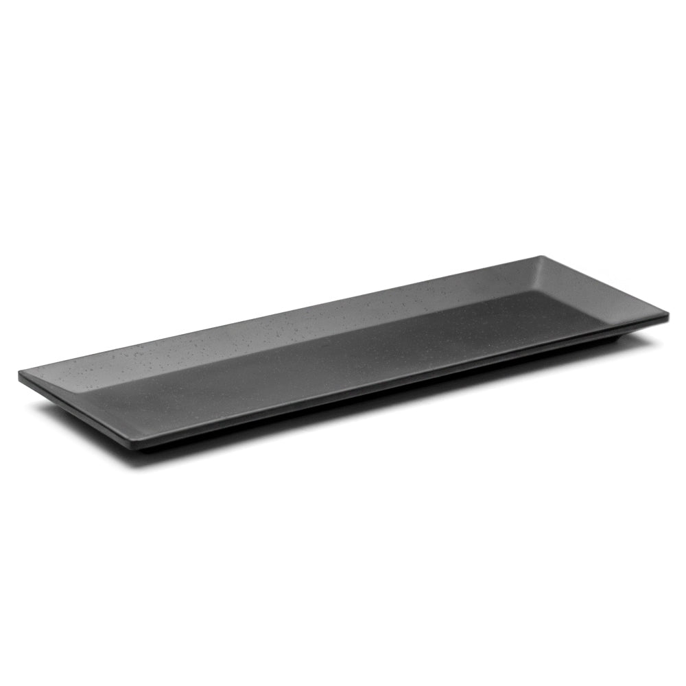Melamine Rectangular Platter 12-1/8", Matte Black