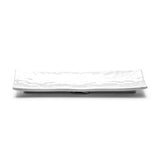 Melamine Rectangular Ripple Platter 12-1/2", Shiny White