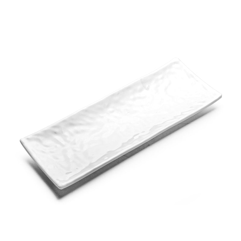 YG-5312SW white melamine ripple relief along a narrow platter