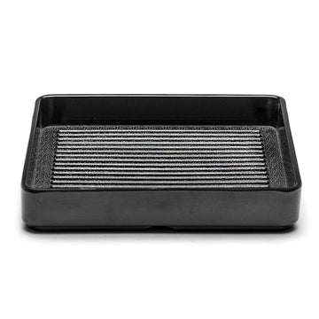 Melamine Square Serving Tray 7-7/8”, Matte Black