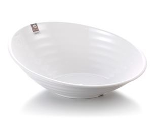 Melamine Slant Salad Bowl 12-1/4”, White